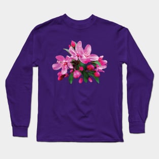 Cherry Blossoms - Two Cherry Blossoms And Buds Long Sleeve T-Shirt